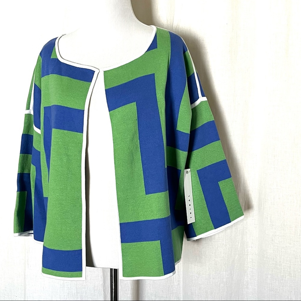 NWT Boxy Cropped  Open Front Knit Cardigan